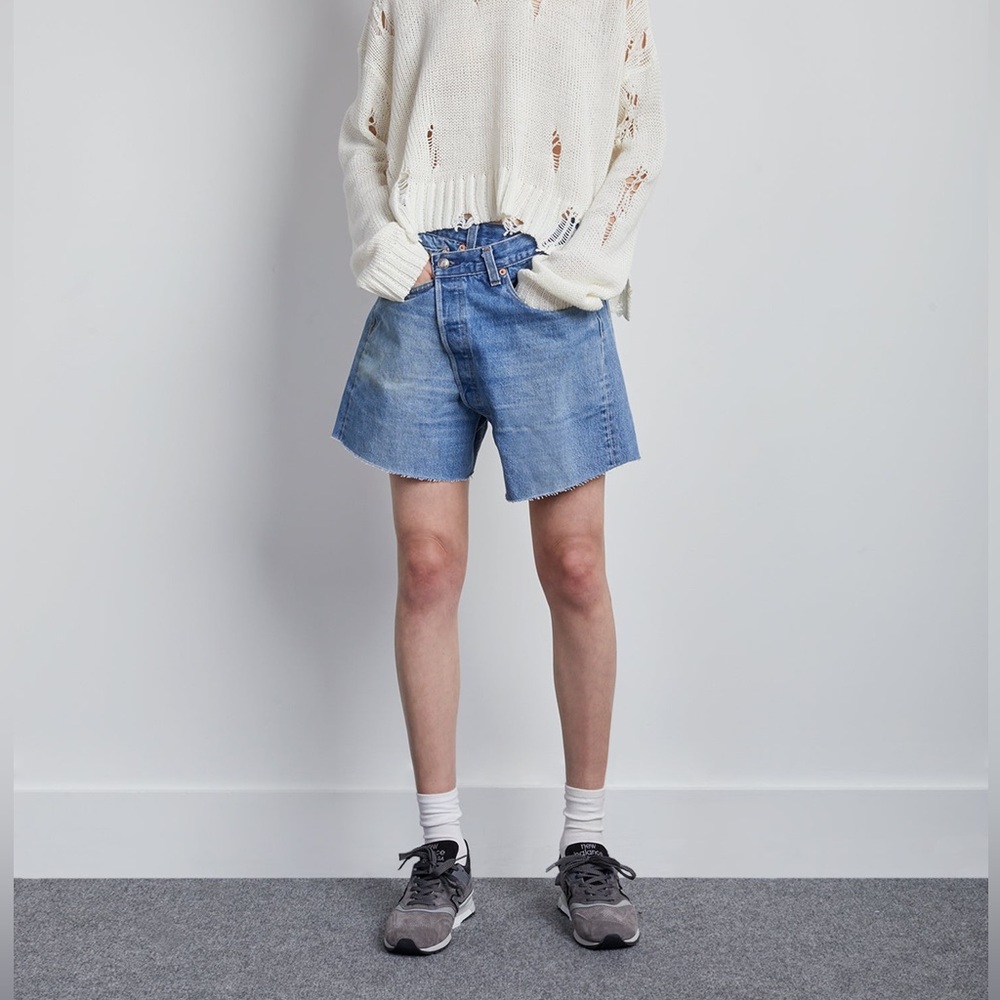 R13
Blue Denim Refurbished Cross Over Shorts
$395